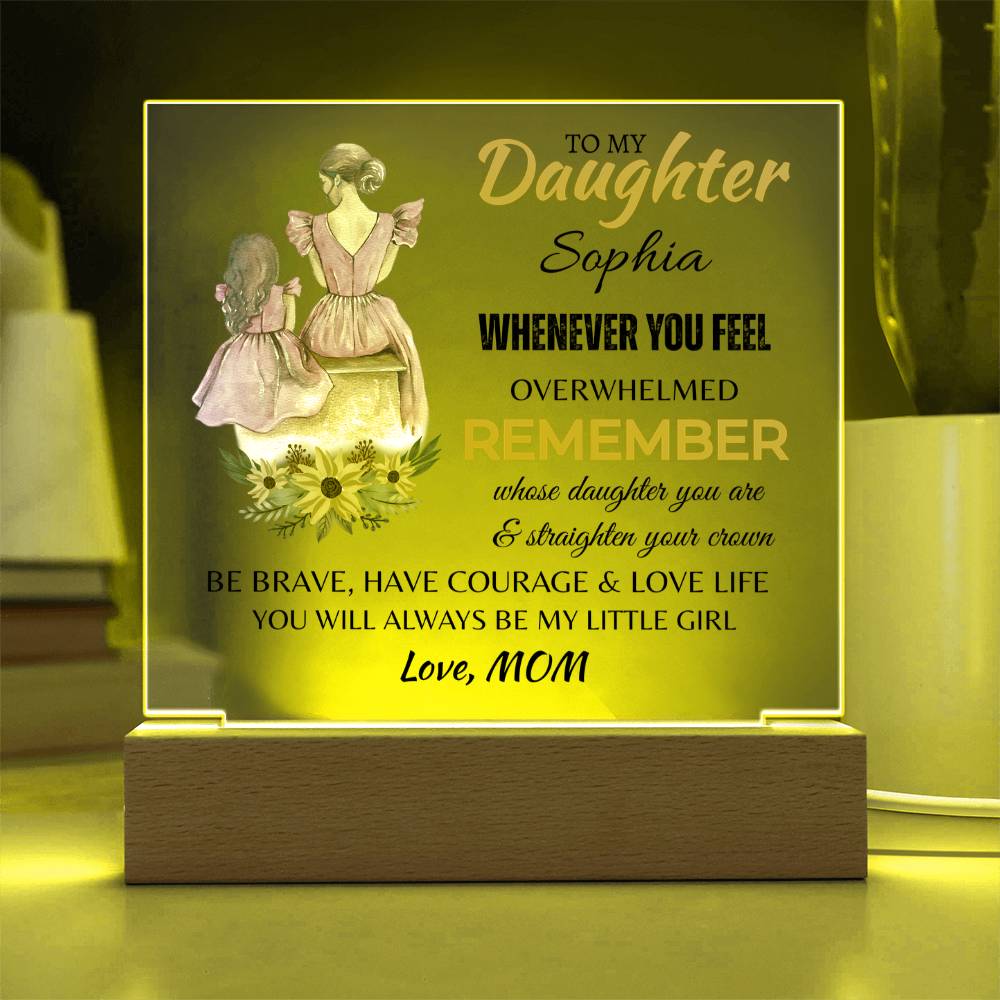 Personalized Whenever You Feel Overwhelmed Acrylic Square Plaque