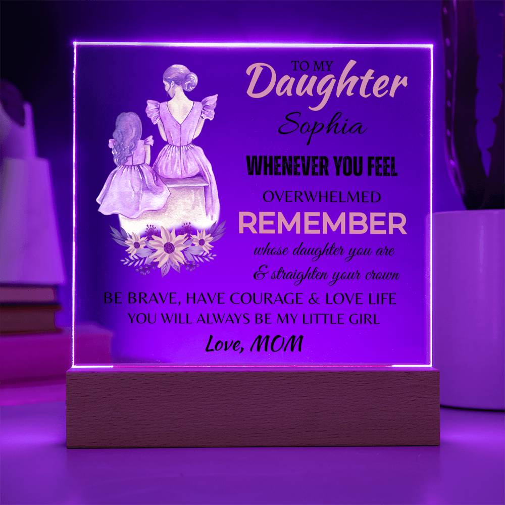 Personalized Whenever You Feel Overwhelmed Acrylic Square Plaque