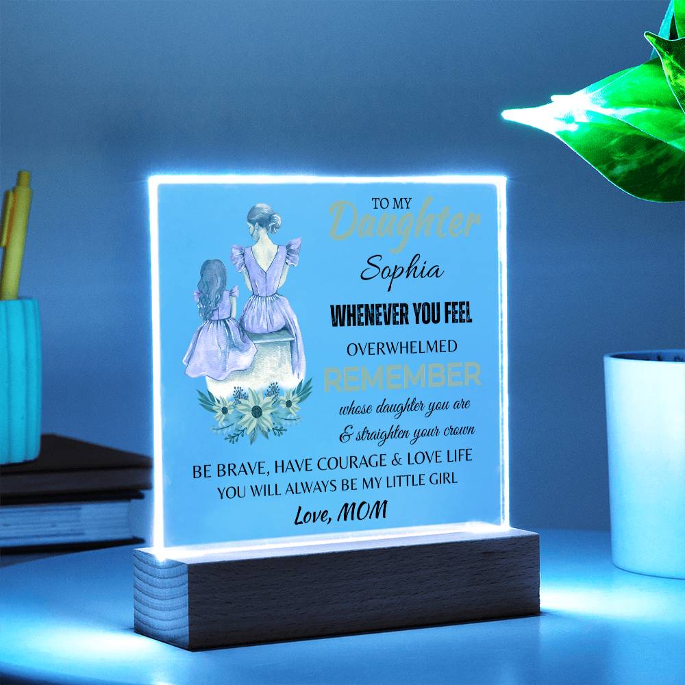 Personalized Whenever You Feel Overwhelmed Acrylic Square Plaque