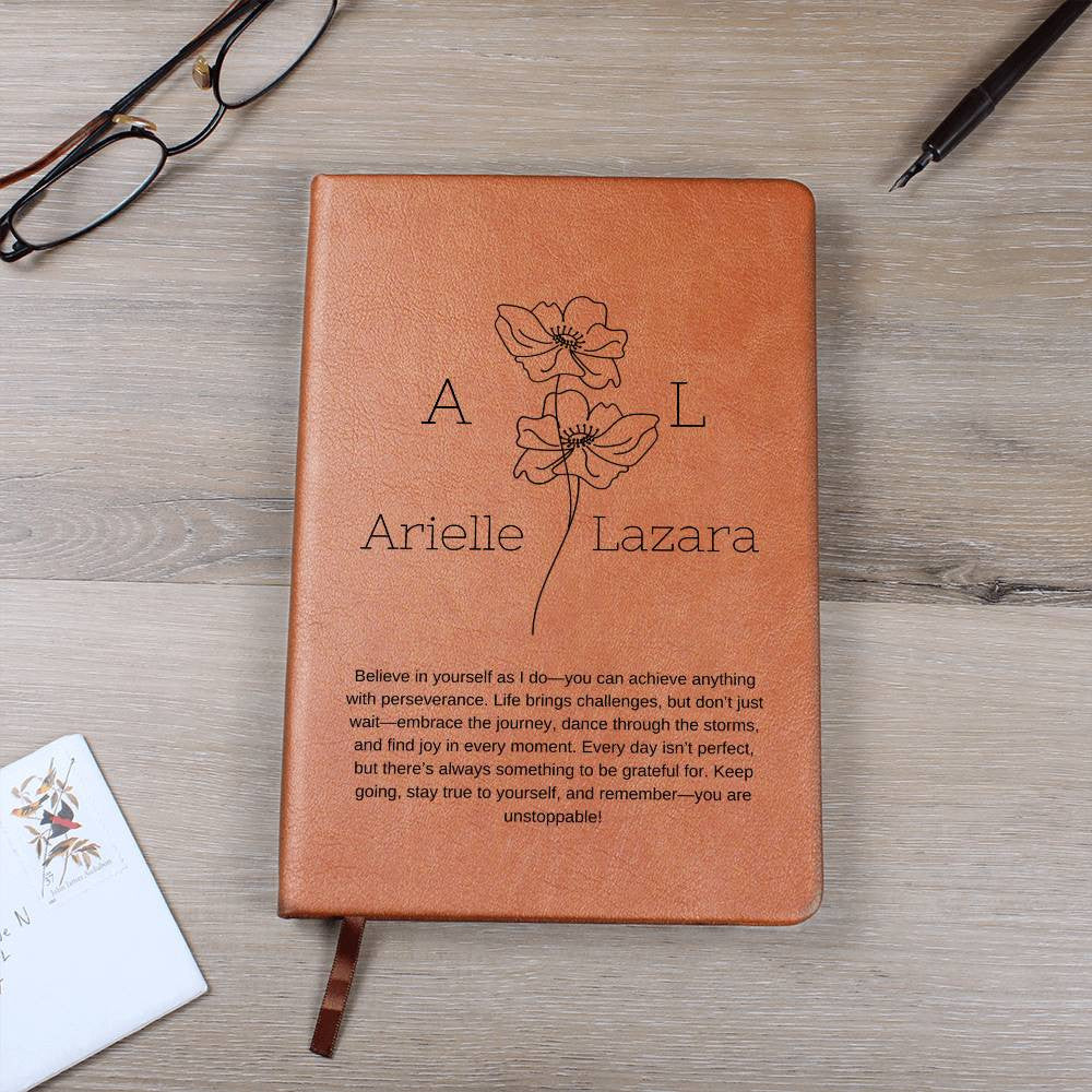 Personalized Graphic Leather Journal | Graduation Gift