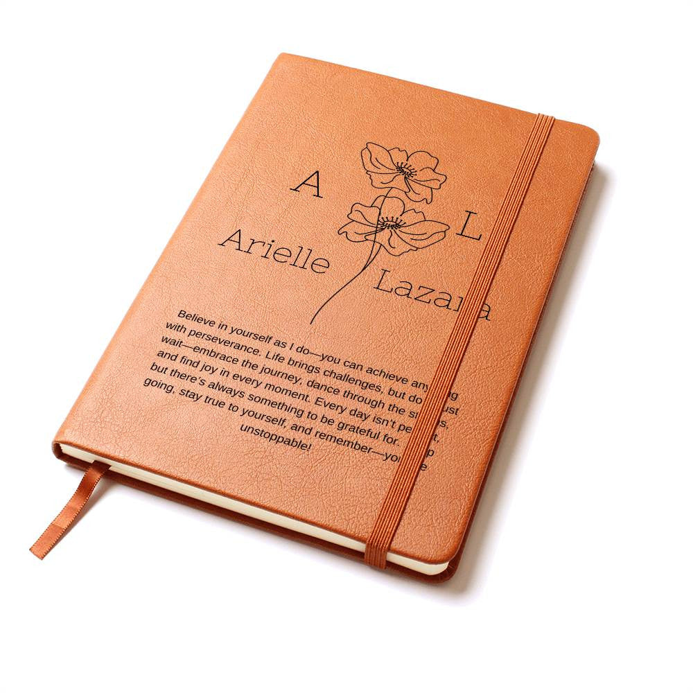 Personalized Graphic Leather Journal | Graduation Gift