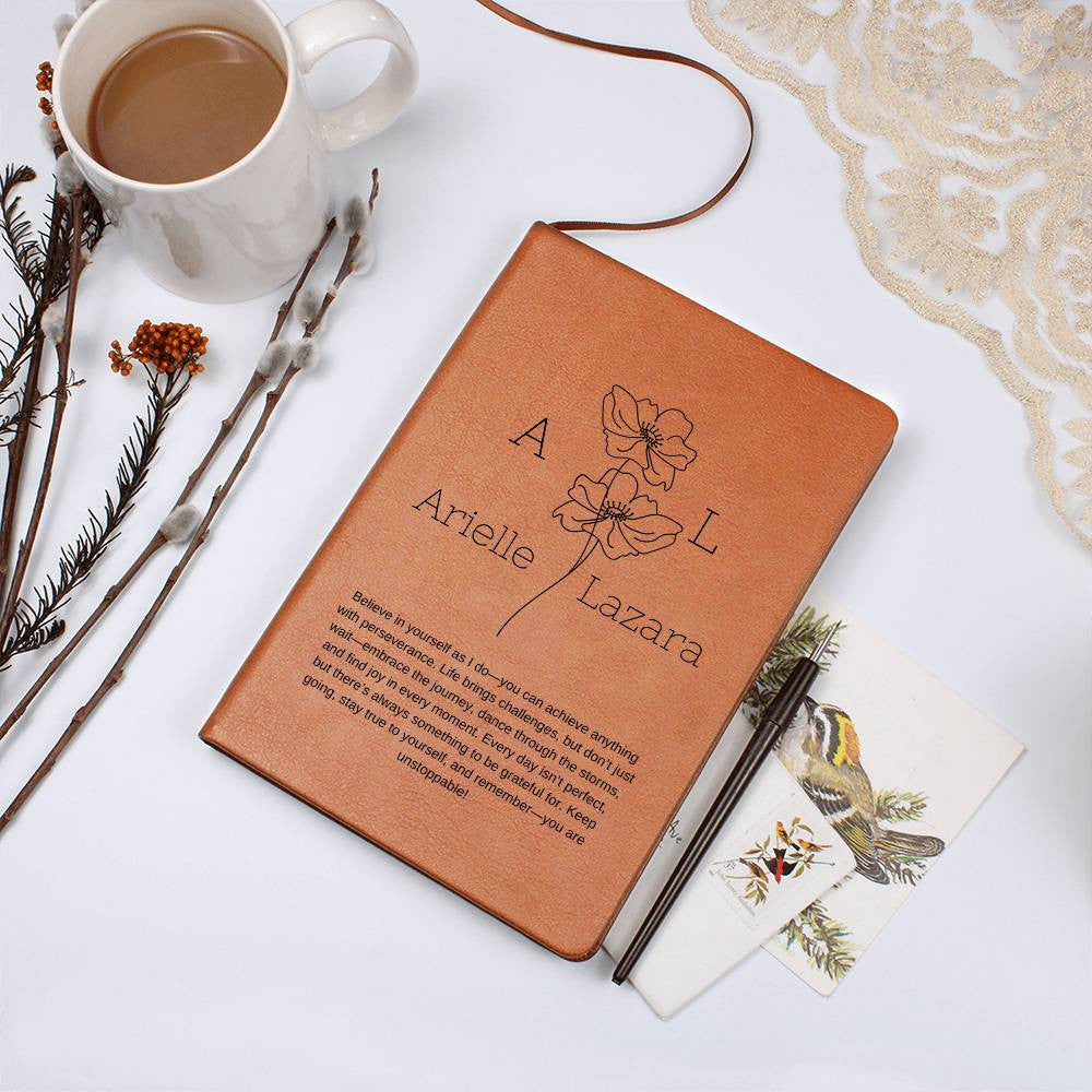 Personalized Graphic Leather Journal | Graduation Gift