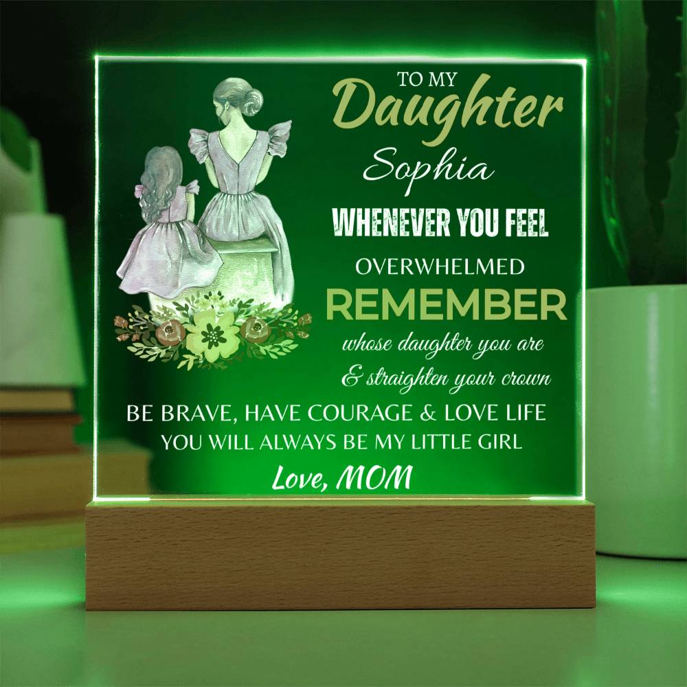 Personalized Whenever You Feel Overwhelmed Acrylic Square Plaque