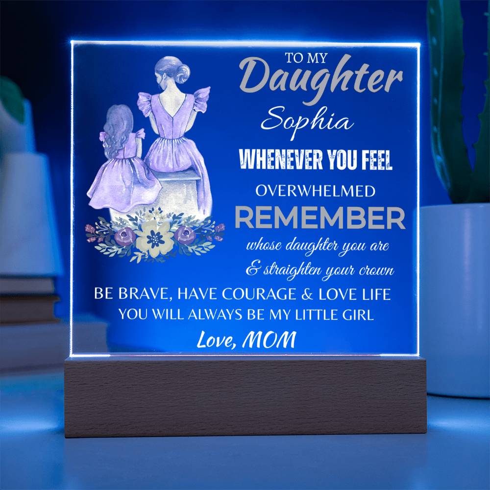 Personalized Whenever You Feel Overwhelmed Acrylic Square Plaque