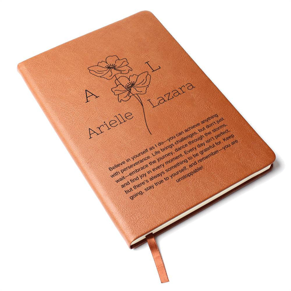 Personalized Graphic Leather Journal | Graduation Gift