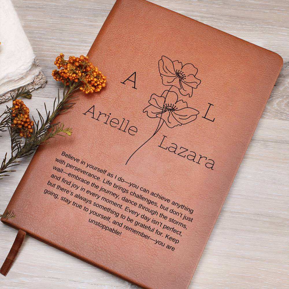 Personalized Graphic Leather Journal | Graduation Gift
