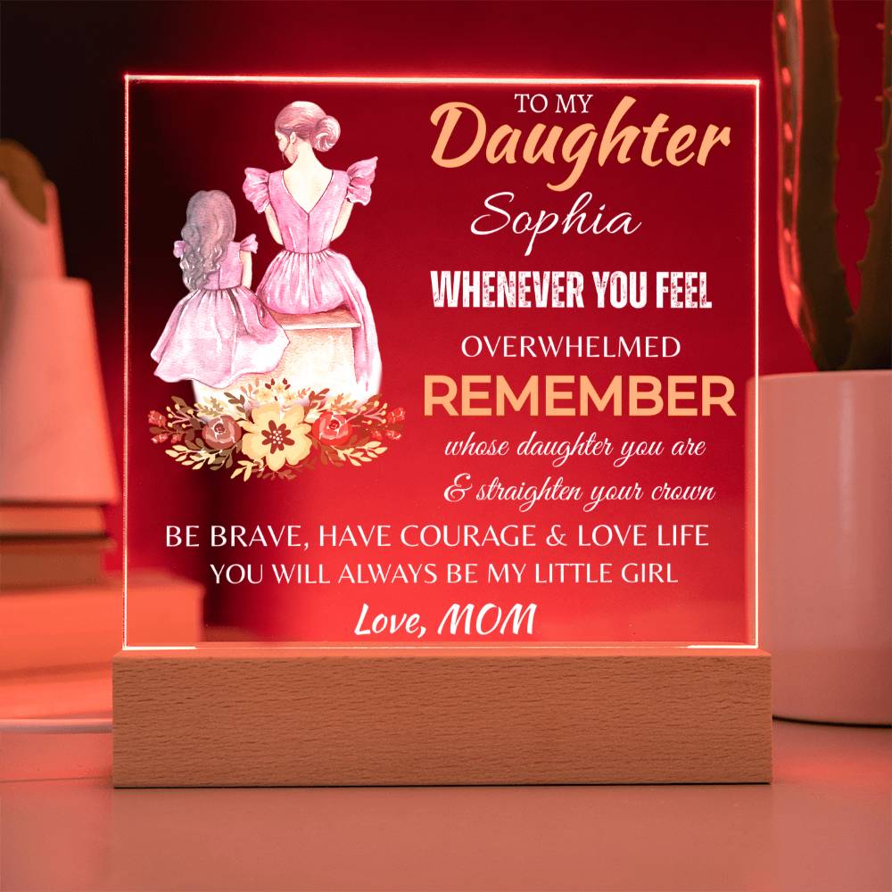 Personalized Whenever You Feel Overwhelmed Acrylic Square Plaque