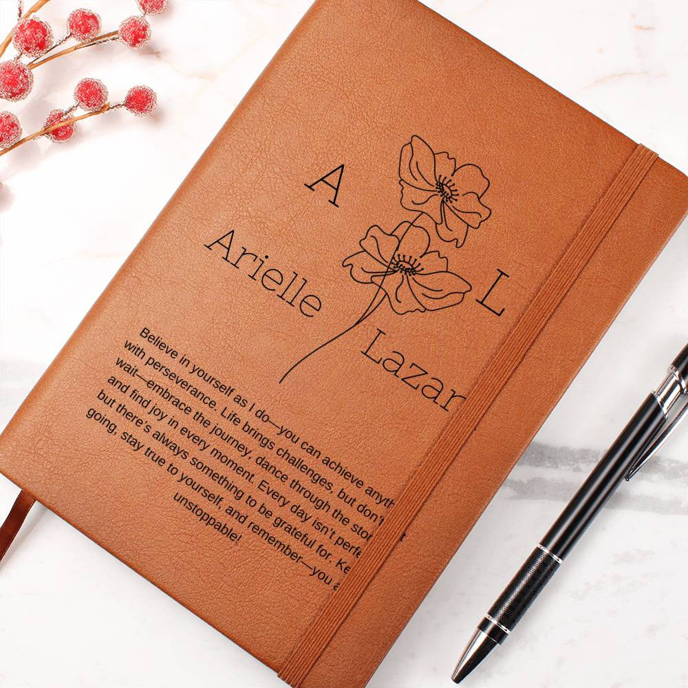 Personalized Graphic Leather Journal | Graduation Gift