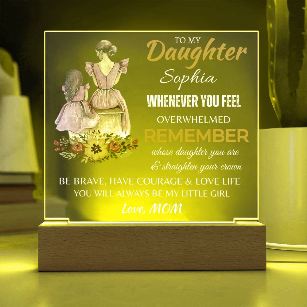 Personalized Whenever You Feel Overwhelmed Acrylic Square Plaque