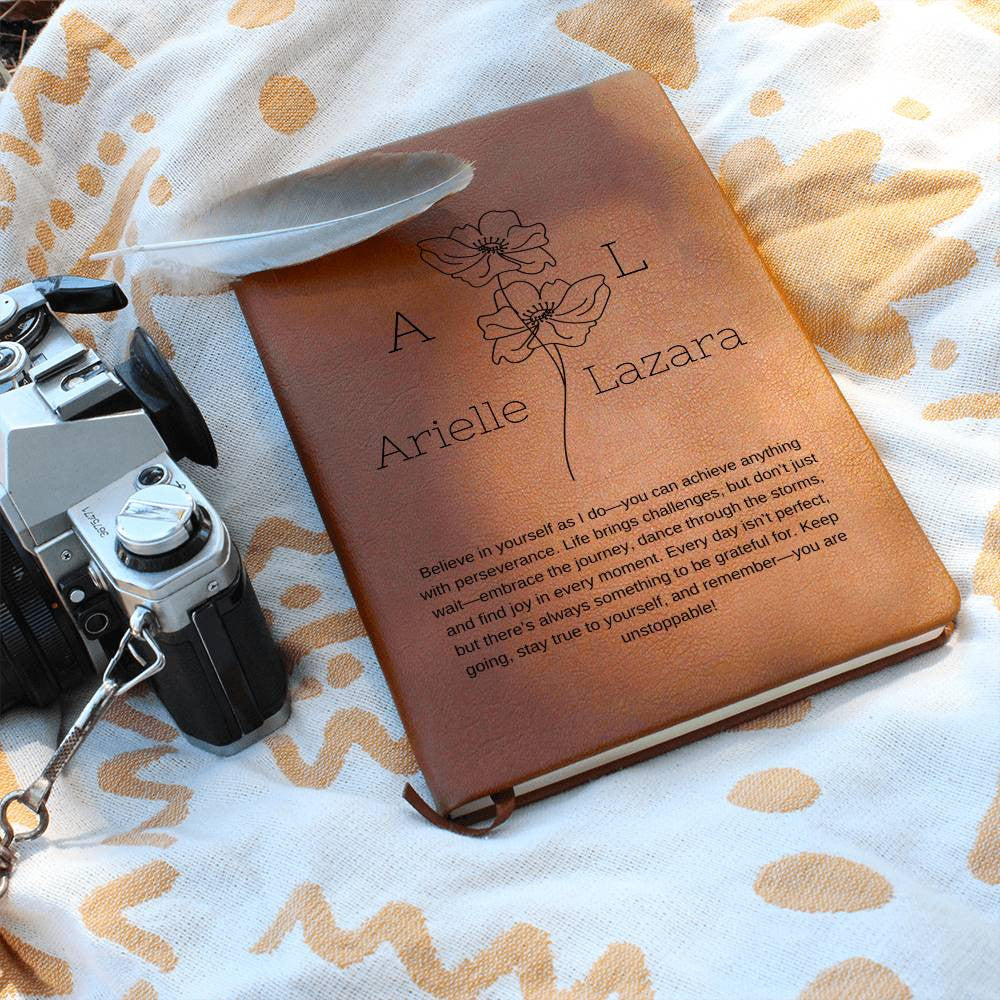 Personalized Graphic Leather Journal | Graduation Gift