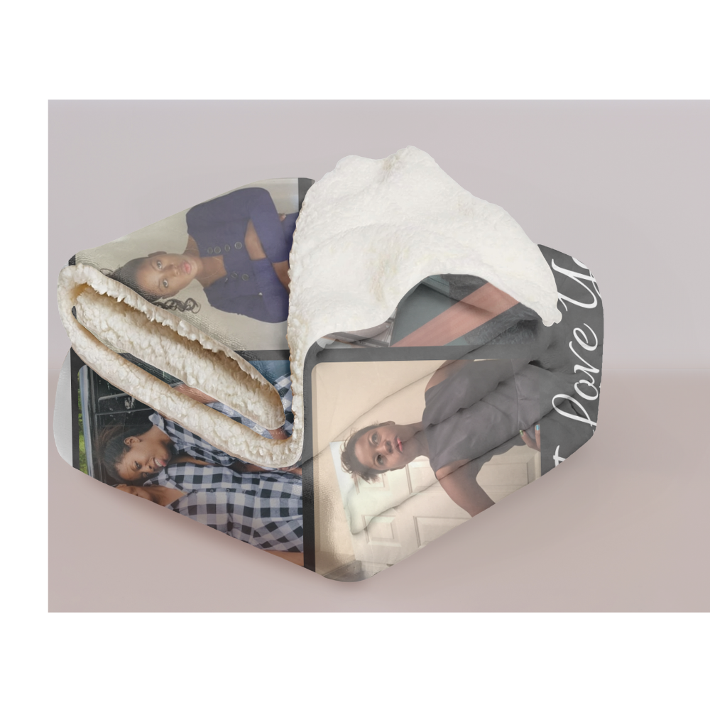 personalized Photo Blanket I Love You