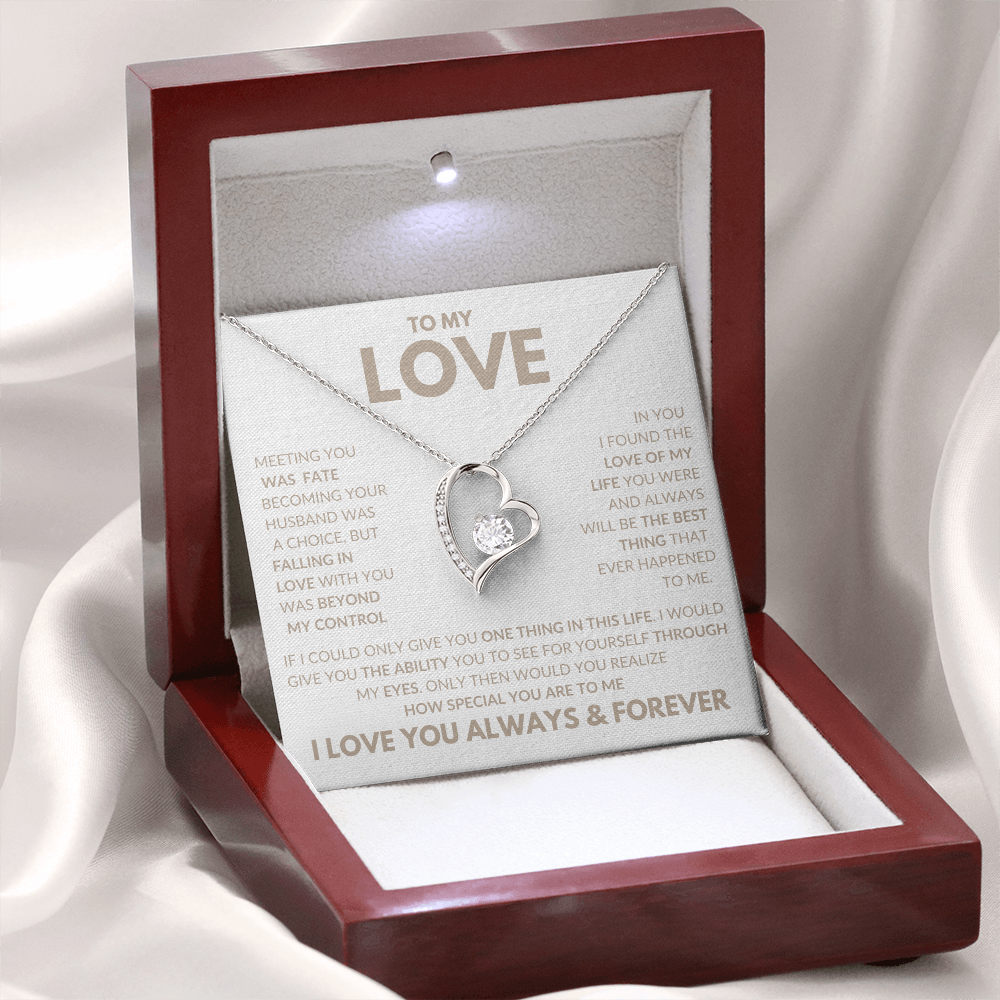 Becoming Your Husband Was A Choice Forever Love Necklace To My Love