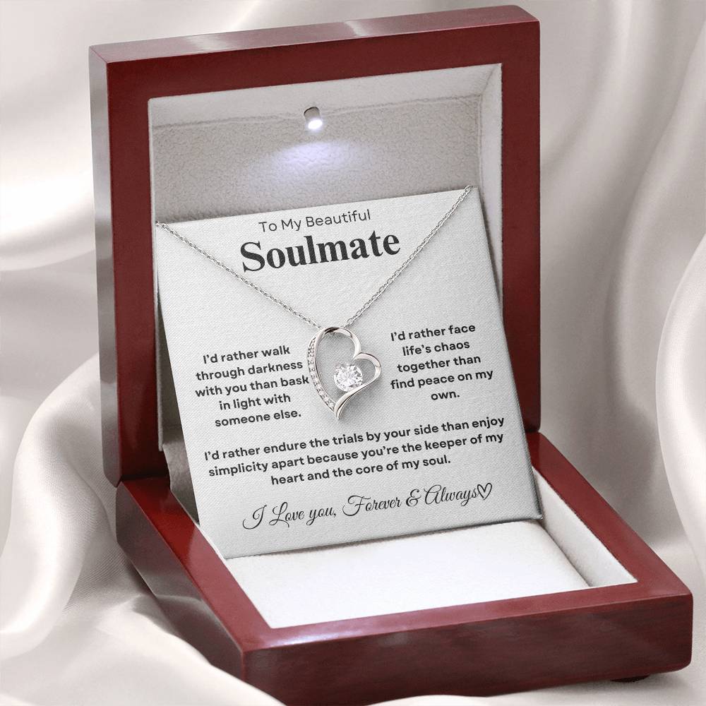 Forever Love Necklace To My Beautiful Soulmate