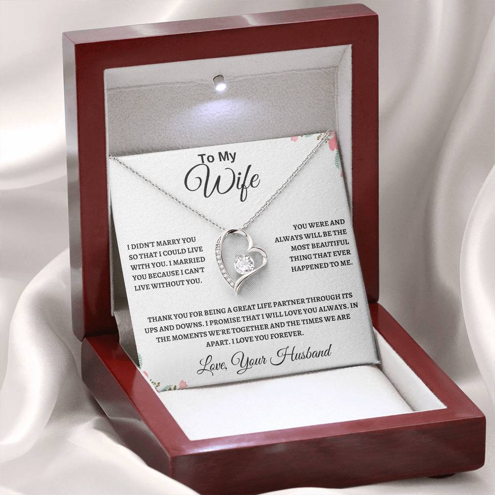 Forever Love Necklace Husband To My Wife