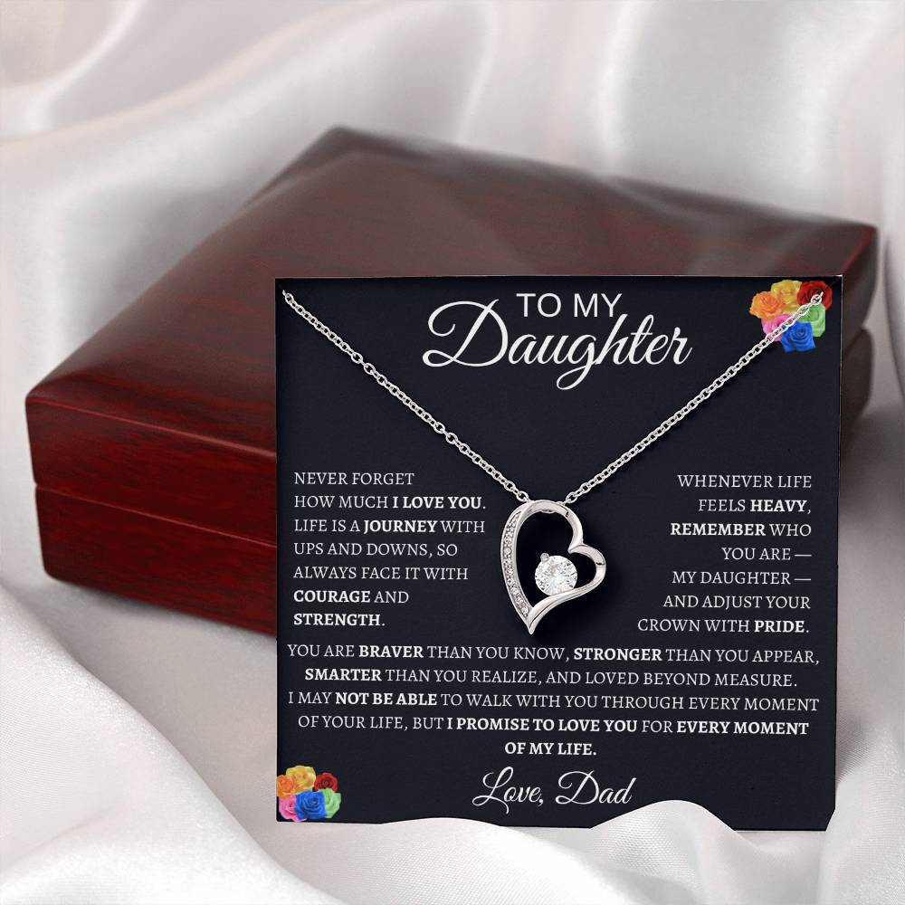 Forever Love Necklace Dad To My Daughter