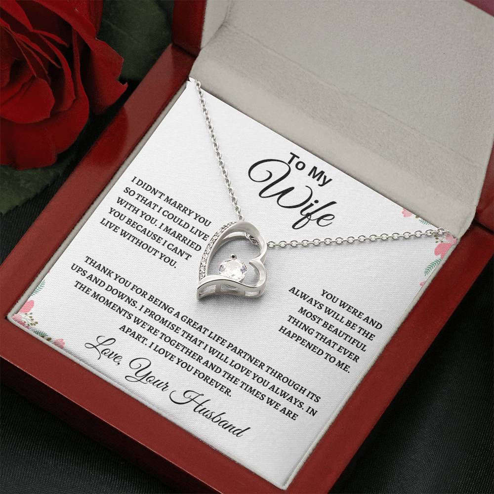 Forever Love Necklace Husband To My Wife