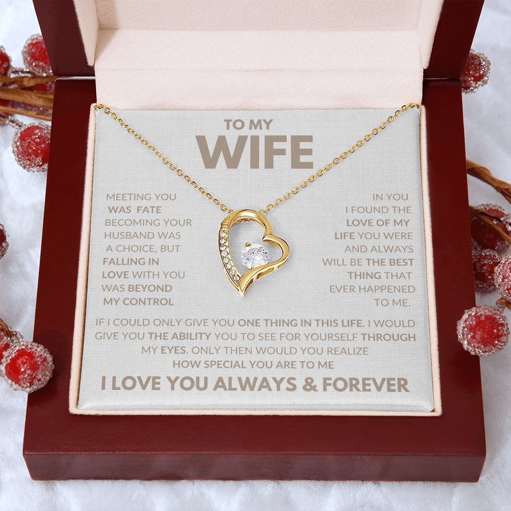 Meeting You Was Fate | Forever Love Necklace To My Wife