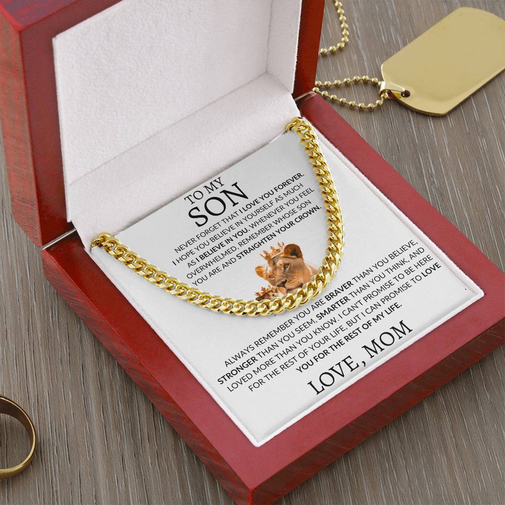 Cuban Link Chain Mom To My Son