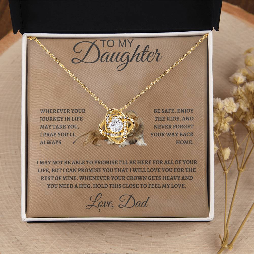 Love Knot Necklace Dad To My Daughter
