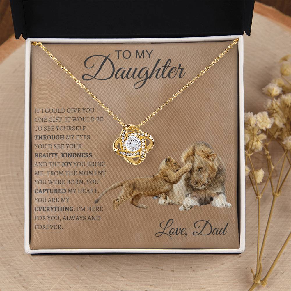 Love Knot Necklace Dad To My Daughter