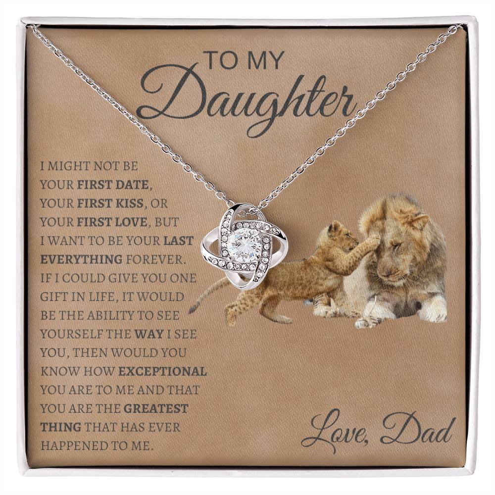 Love Knot Necklace Dad To My Daughter