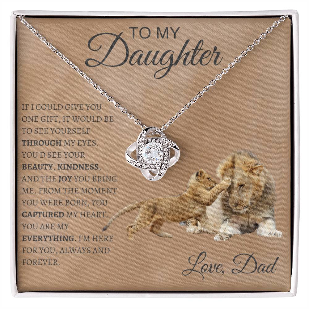 Love Knot Necklace Dad To My Daughter