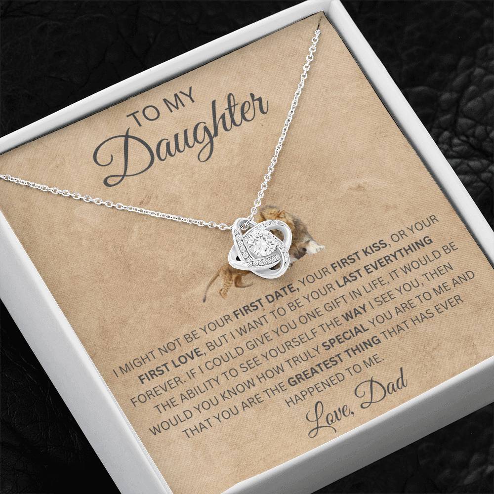 Love Knot Necklace Dad To My Daughter