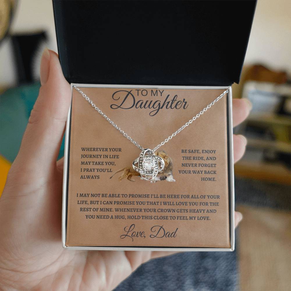 Love Knot Necklace Dad To My Daughter