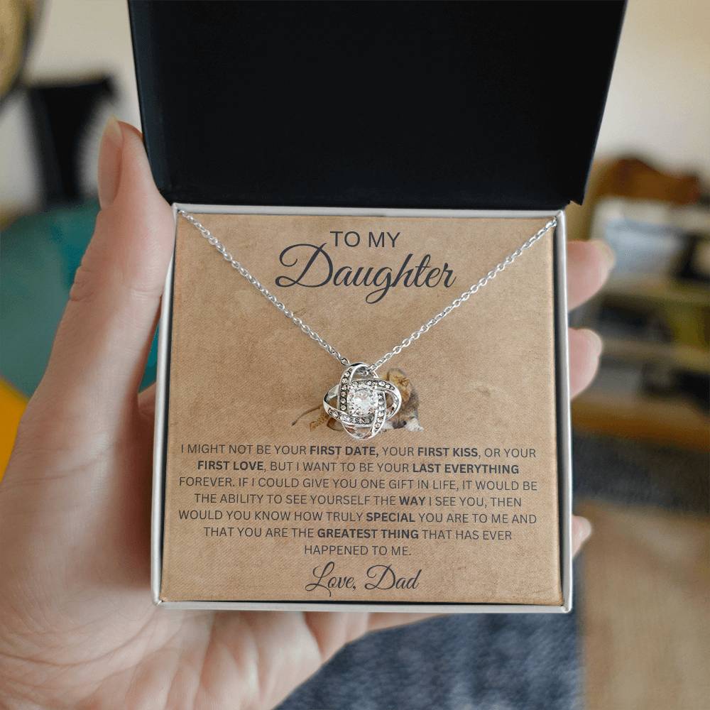 Love Knot Necklace Dad To My Daughter