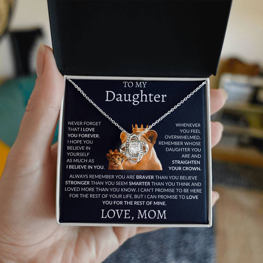 Love Knot Necklace Mom To My Daughter