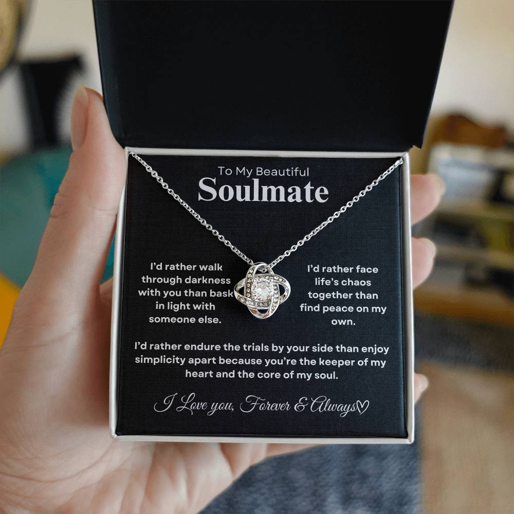 Love Knot Necklace To My Beautiful Soulmate1