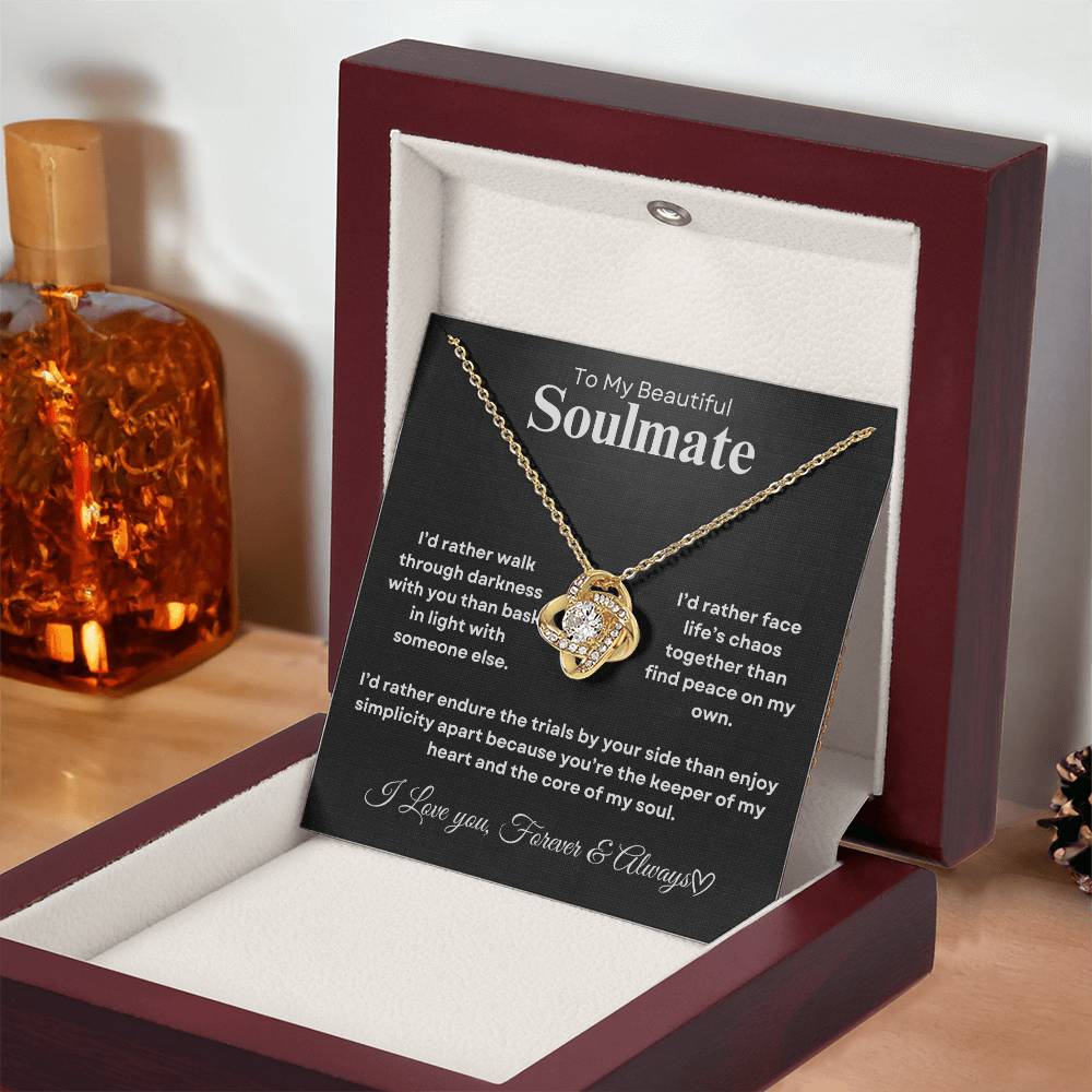 Love Knot Necklace To My Beautiful Soulmate1