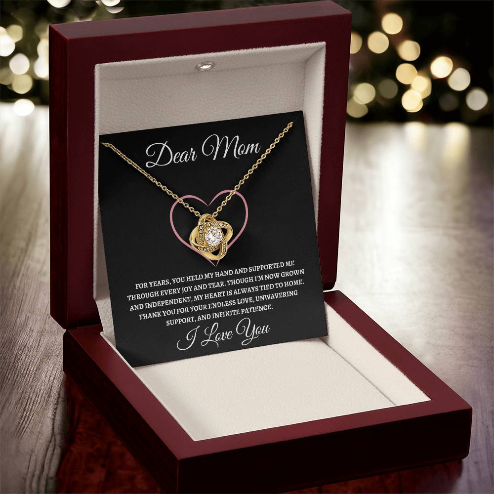 Love Knot Necklace Dear Mom
