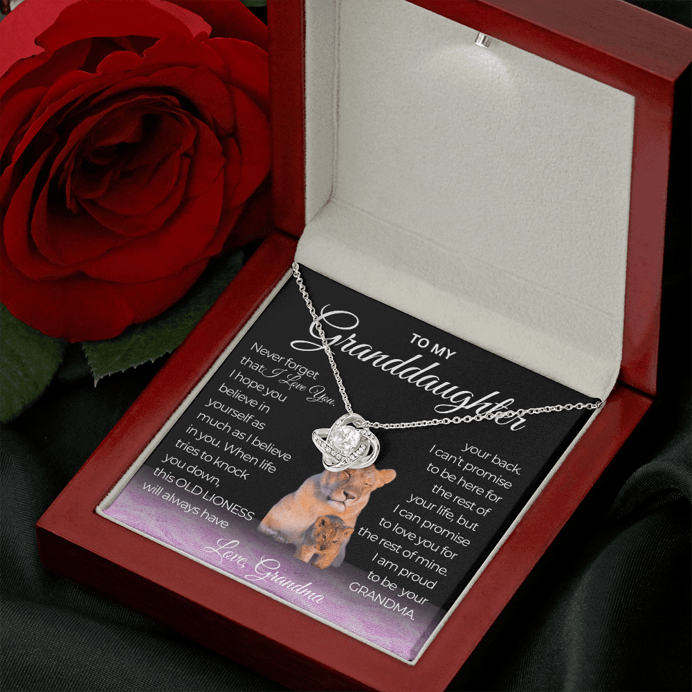 Love Knot Necklace Never Forget That I Love you Grandma To my Granddaughter