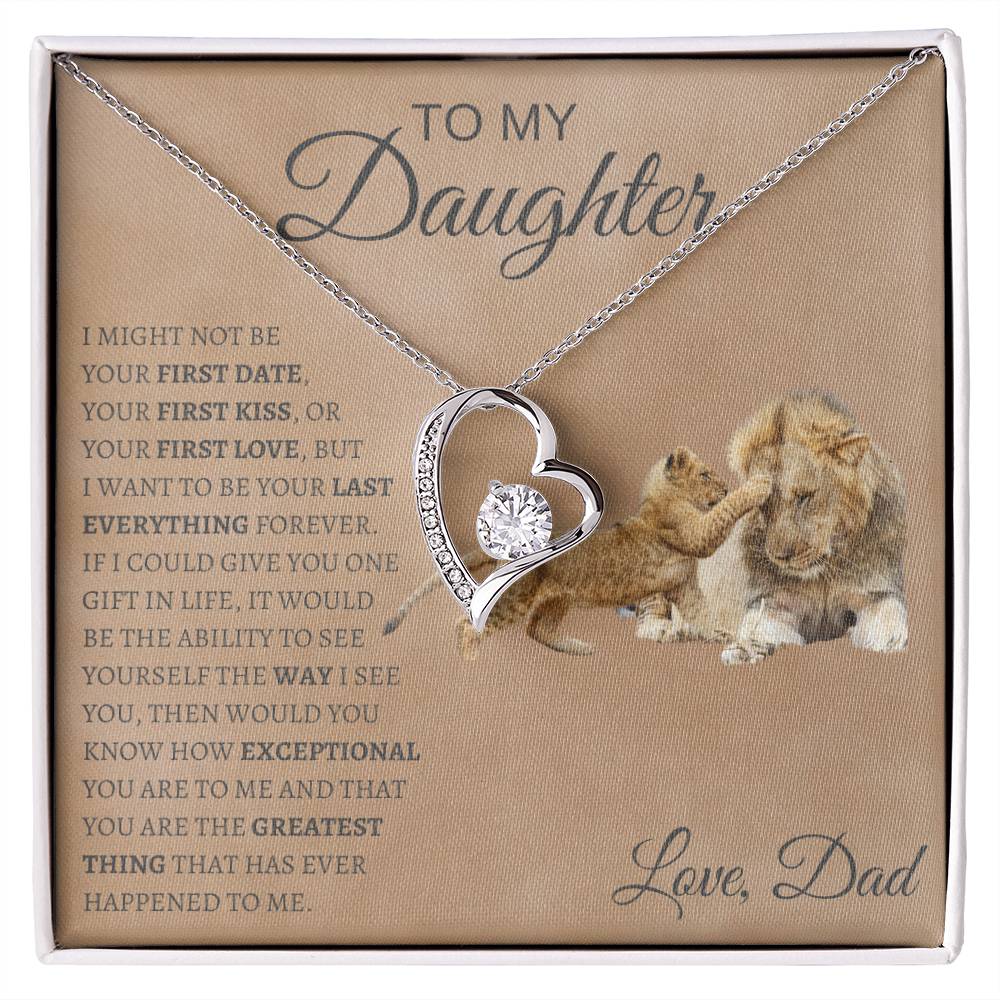 Forever love Necklace Dad To My Daughter