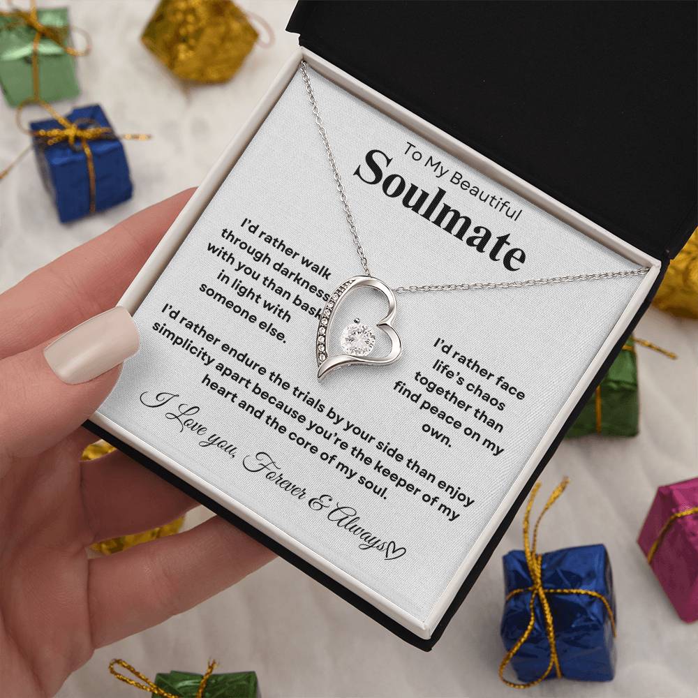Forever Love Necklace To My Beautiful Soulmate