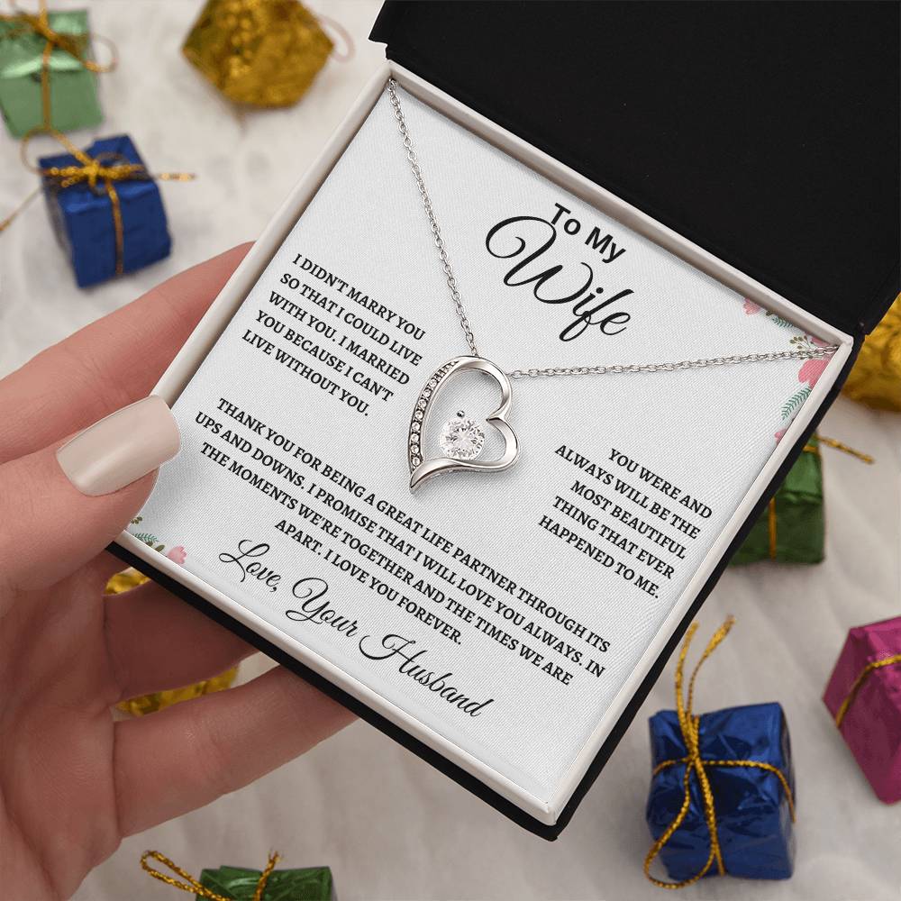 Forever Love Necklace Husband To My Wife