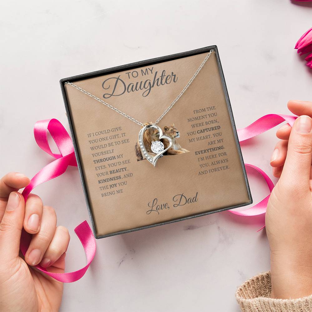 Forever Love Necklace Dad To My Daughter