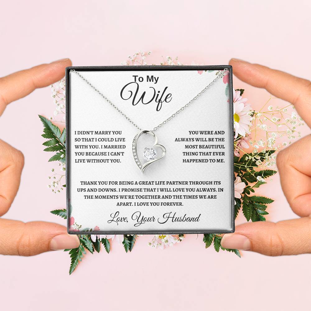 Forever Love Necklace Husband To My Wife
