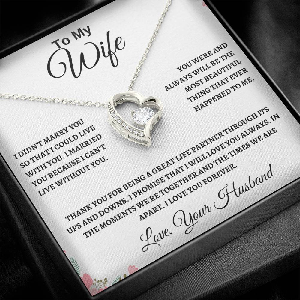 Forever Love Necklace Husband To My Wife