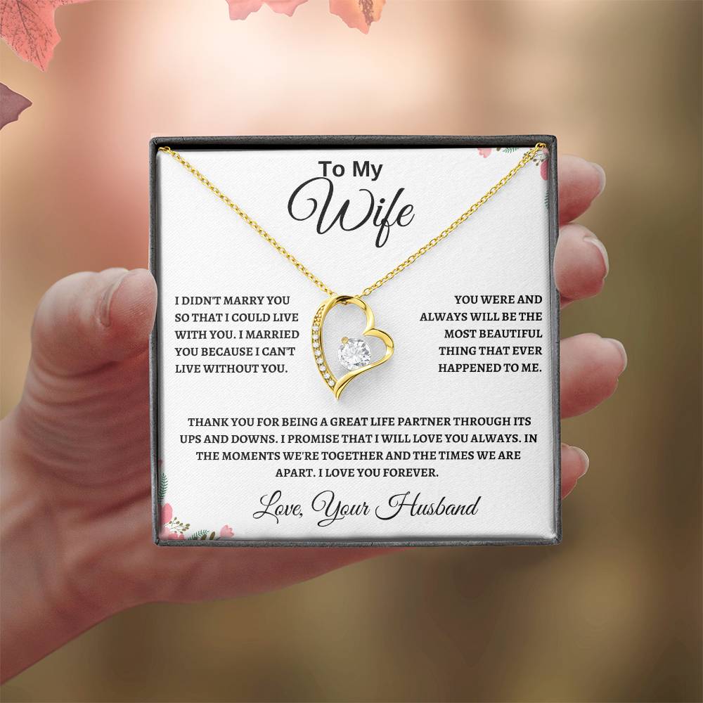 Forever Love Necklace Husband To My Wife