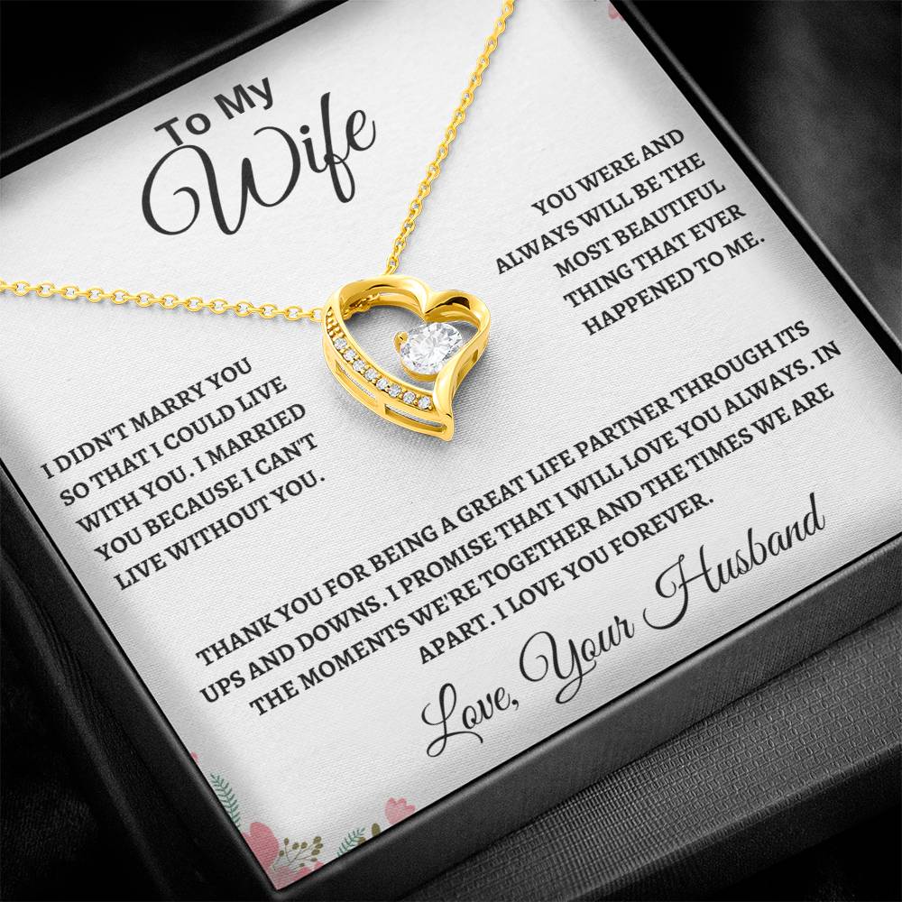 Forever Love Necklace Husband To My Wife