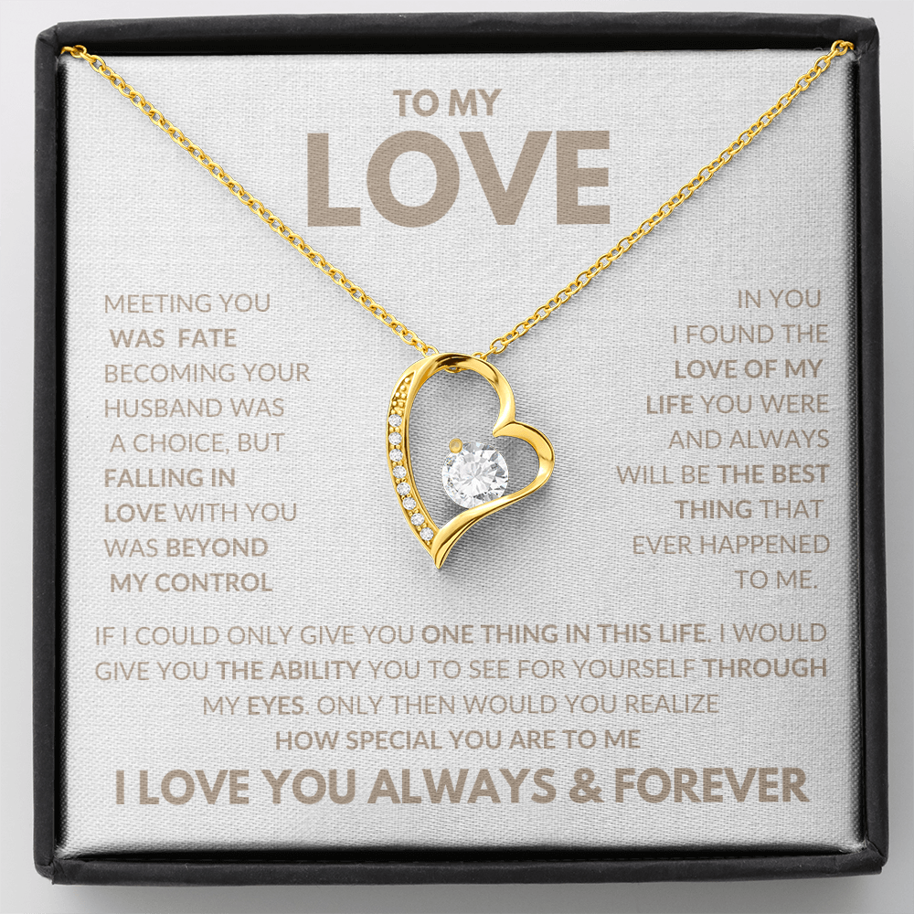 Becoming Your Husband Was A Choice Forever Love Necklace To My Love