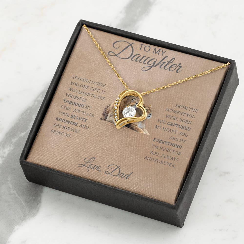 Forever Love Necklace Dad To My Daughter