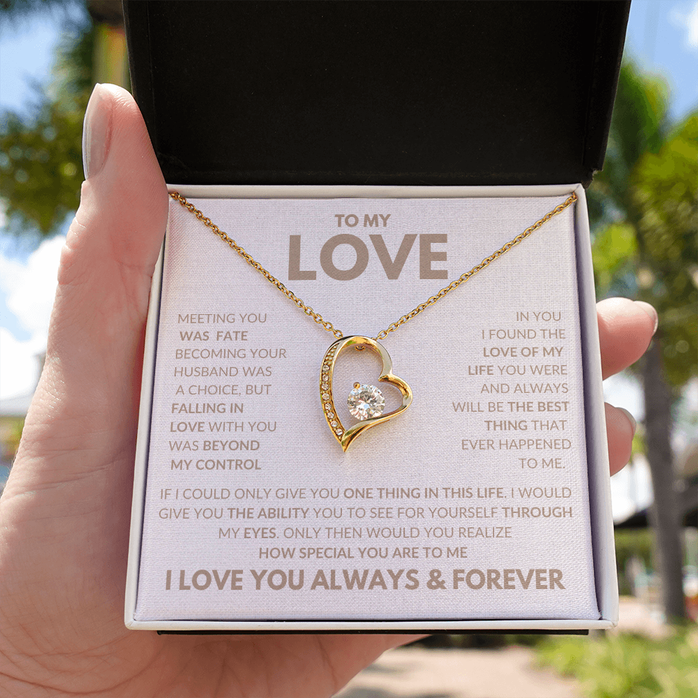 Becoming Your Husband Was A Choice Forever Love Necklace To My Love
