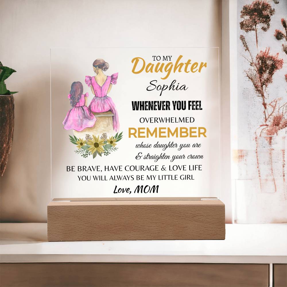 Personalized Whenever You Feel Overwhelmed Acrylic Square Plaque