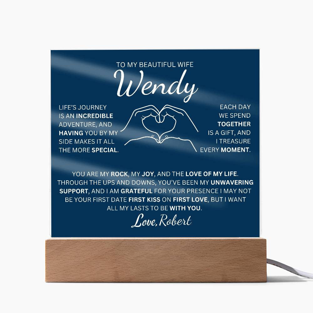Personalized To My Beautiful Wife The Love Of My Life Square Plaque