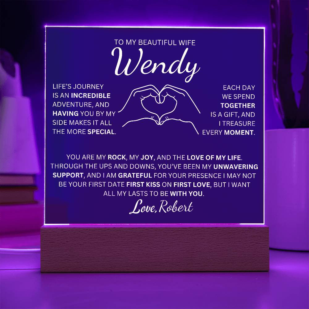 Personalized To My Beautiful Wife The Love Of My Life Square Plaque