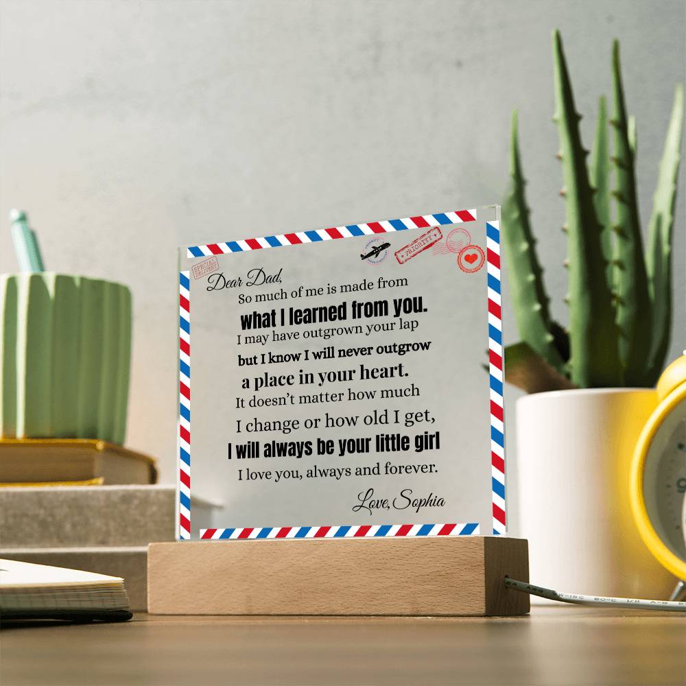 What I Learned From You | Acrylic Square Plaque