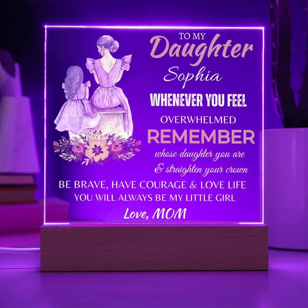 Personalized Whenever You Feel Overwhelmed Acrylic Square Plaque
